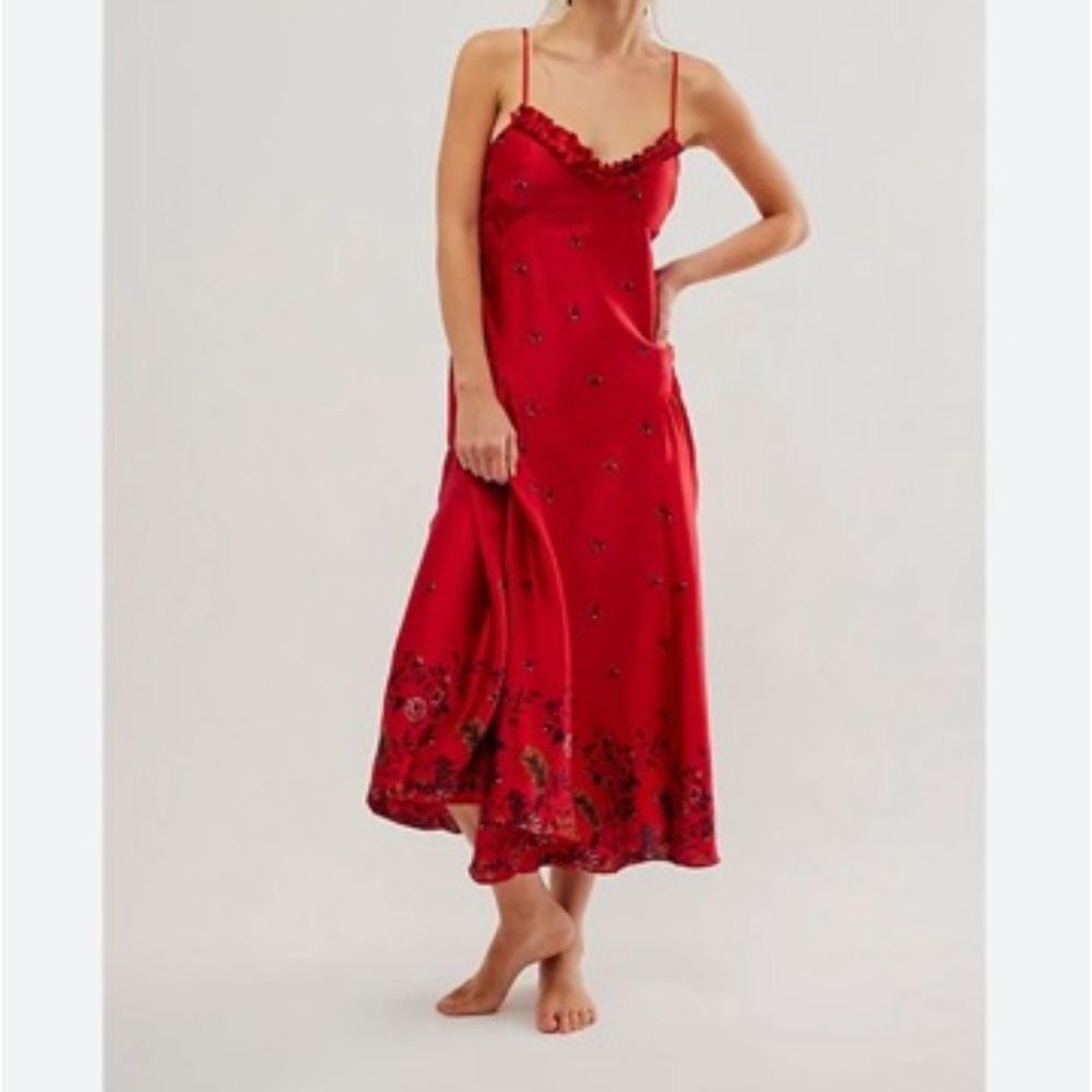 New FP intimately On my own print maxi dress, size M